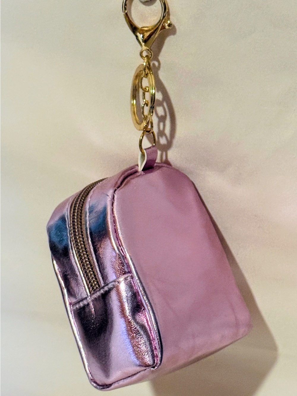 *5 for $30 Metallic Purple Mini Backpack Keychain / Coin Purse - Picture 4 of 5